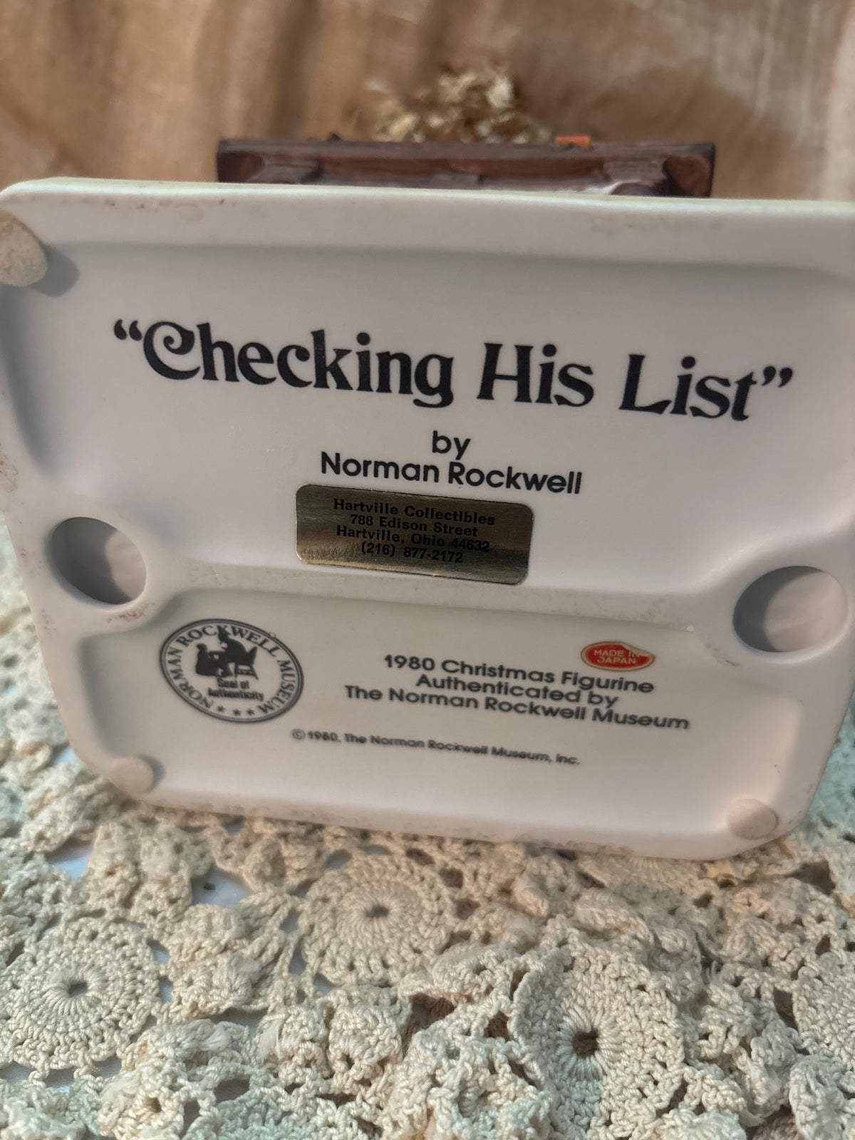 Vintage Norman Rockwell 1980 “Checking His List” Santa Christmas
