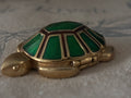 Estee Lauder  vintage Compact Perfume Green And Gold