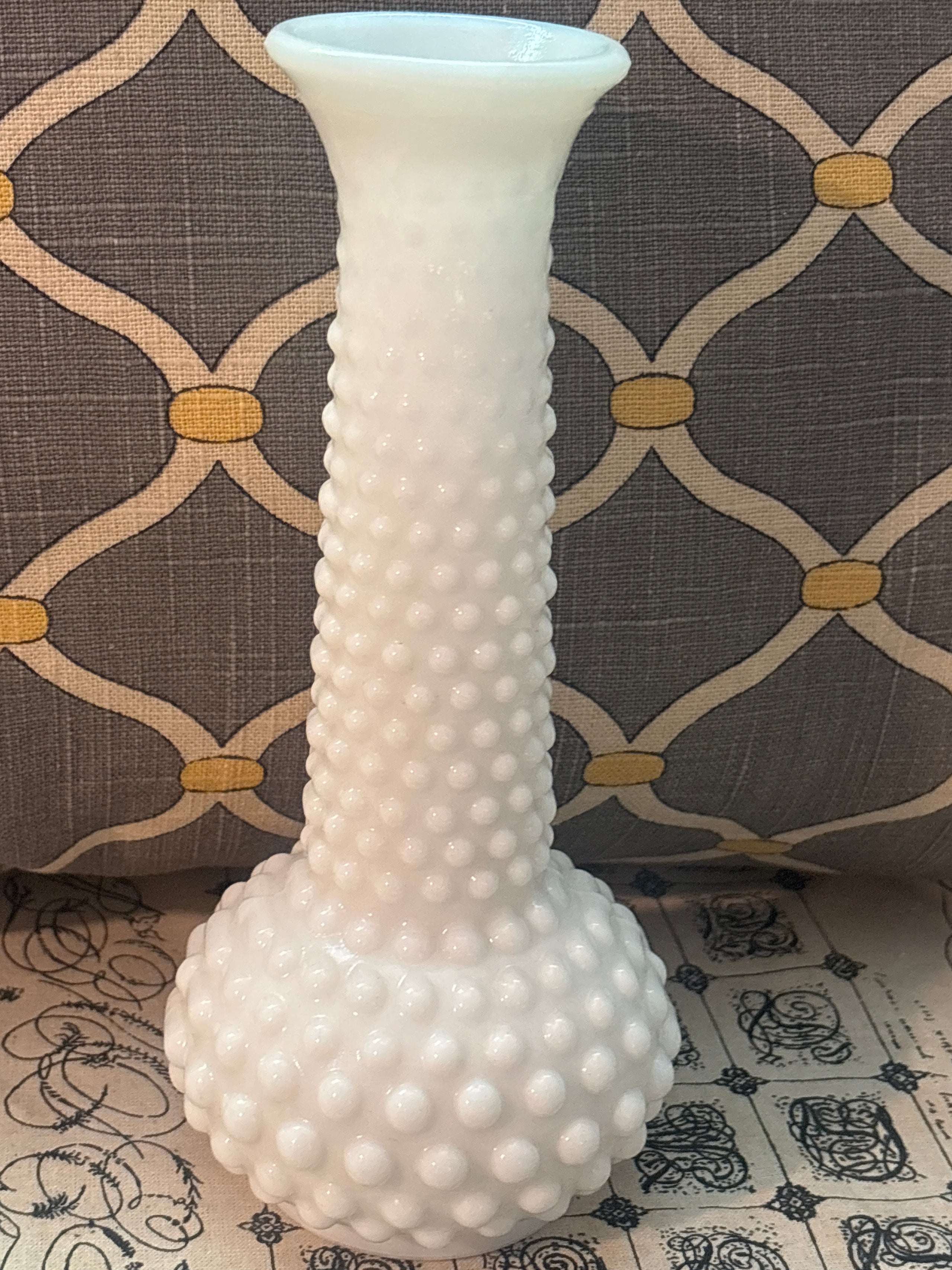 Vintage Milk Glass EO Brody Hobnail