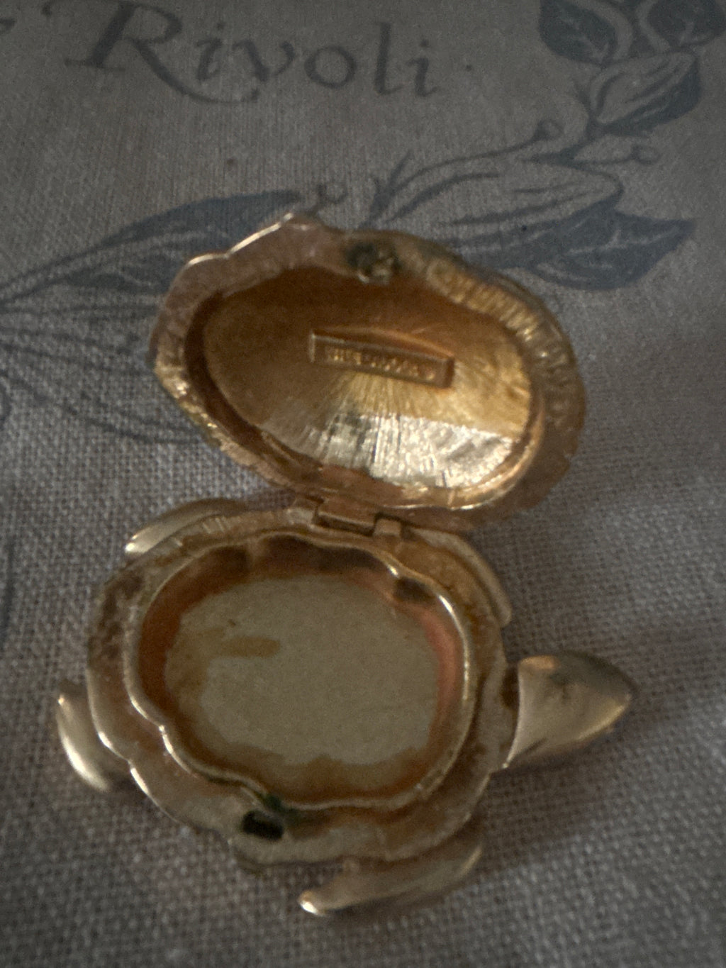 Estee Lauder  vintage Compact Perfume Green And Gold