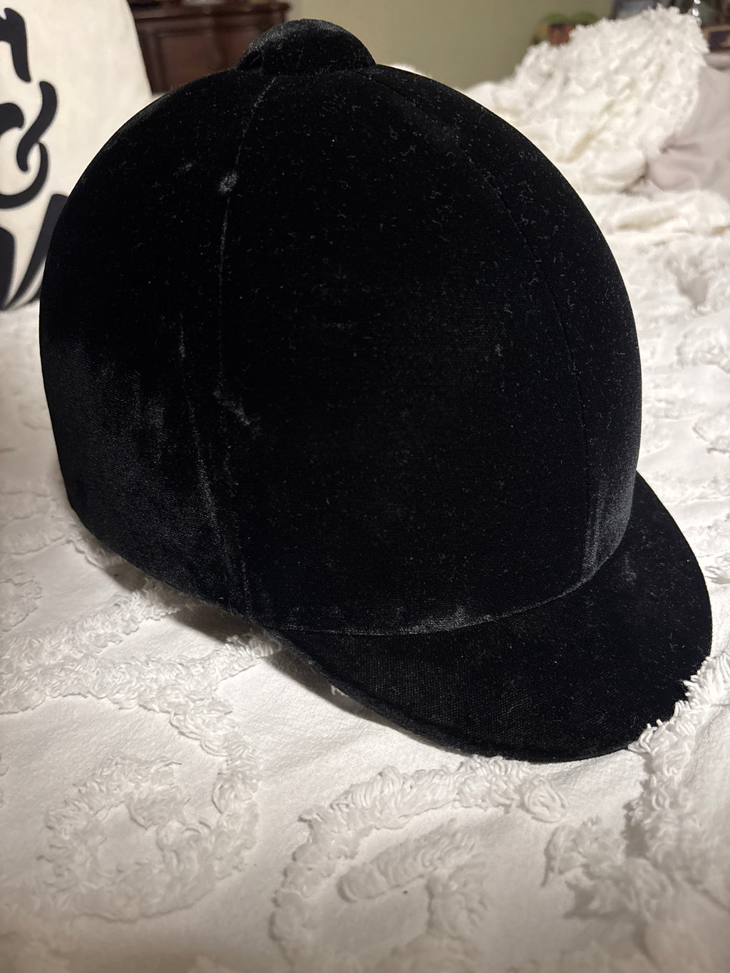 Vintage Black Velvet International Hunt Cap Horse Riding Helmet