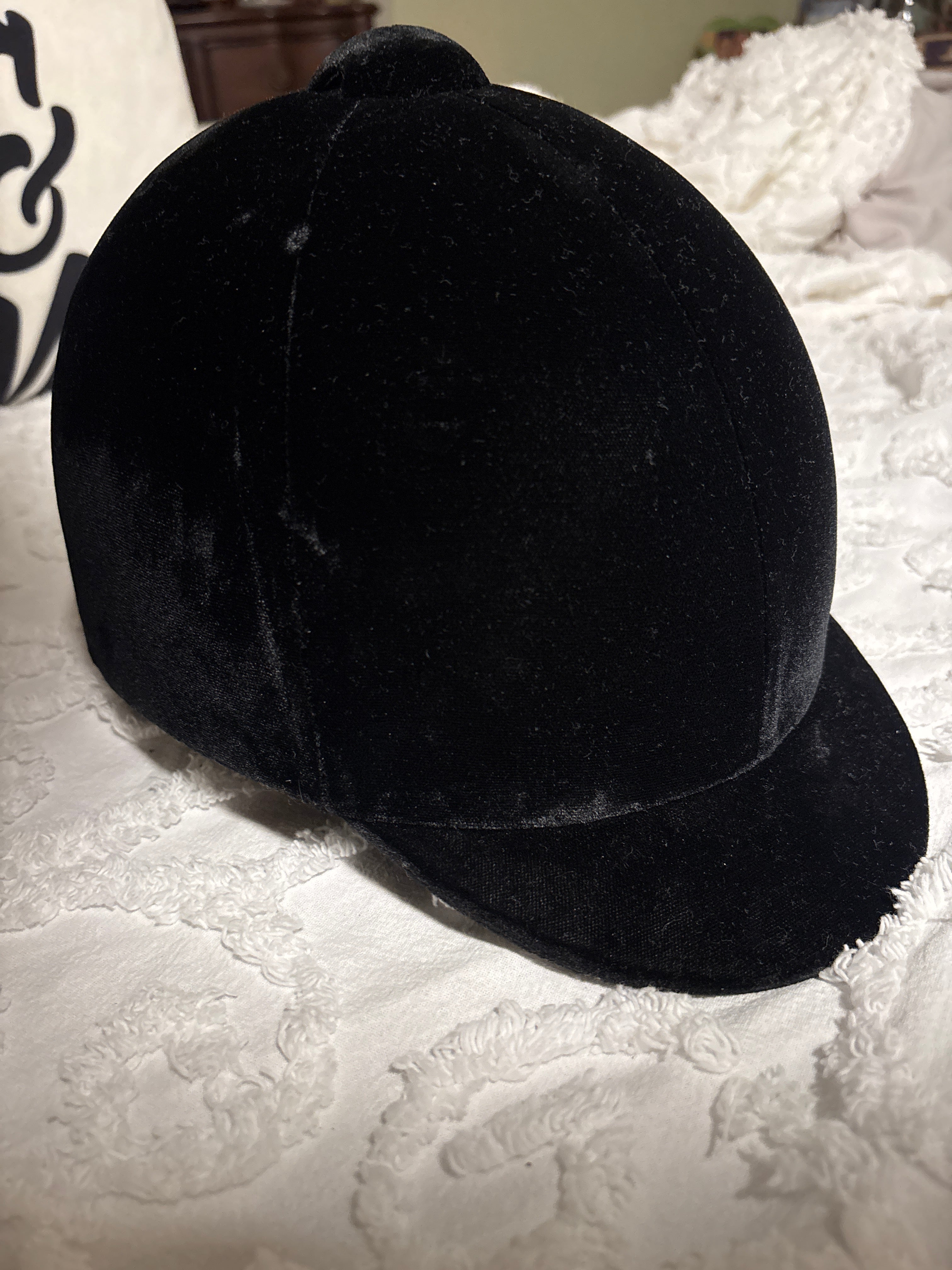 Vintage Black Velvet International Hunt Cap Horse Riding Helmet