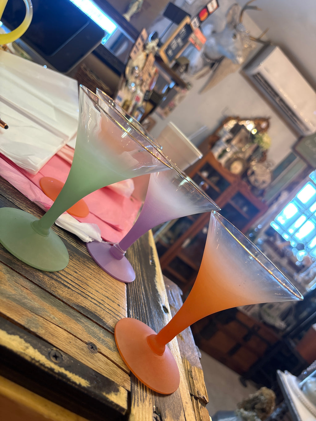 Vintage mid century martini glasses set of 4