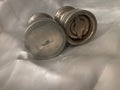 Vintage Pewter Salt Shaker & Pepper Mill Grinder Set Manual Adjustable