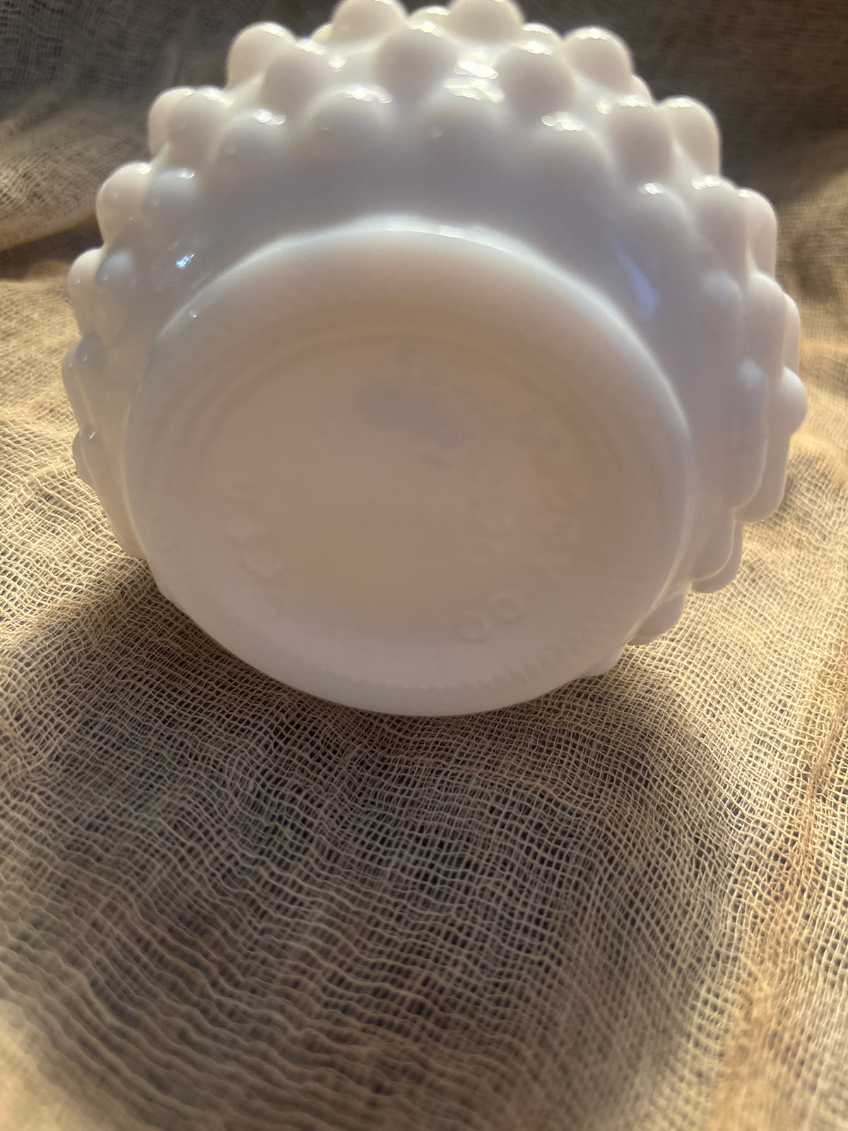 Vintage Milk Glass Hobnail Bud Vase | Cottage Chic Decor