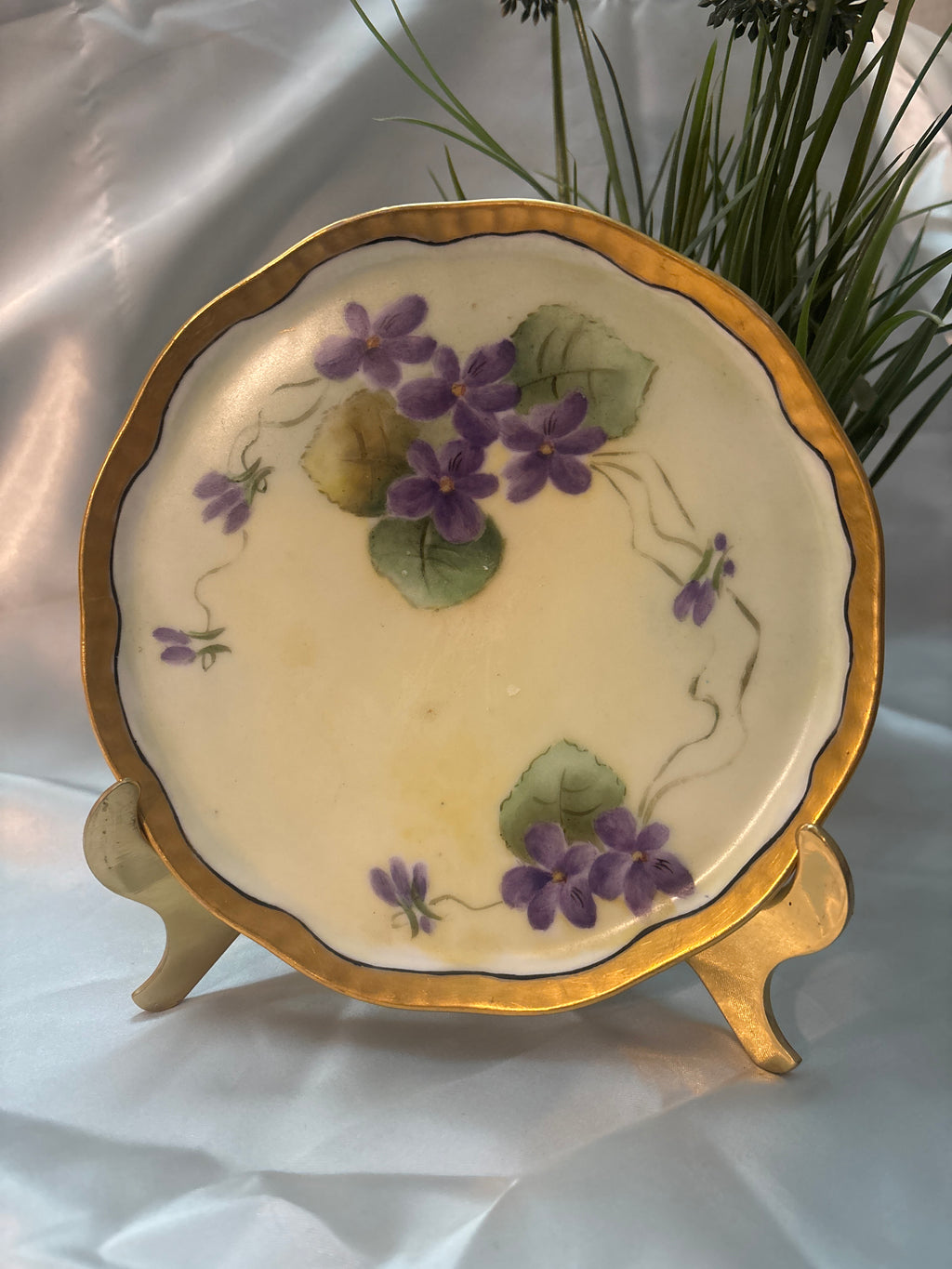 Vintage gold, plated, purple plate, savaria z.s act