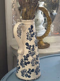 Blue Floral Pitcher Vase