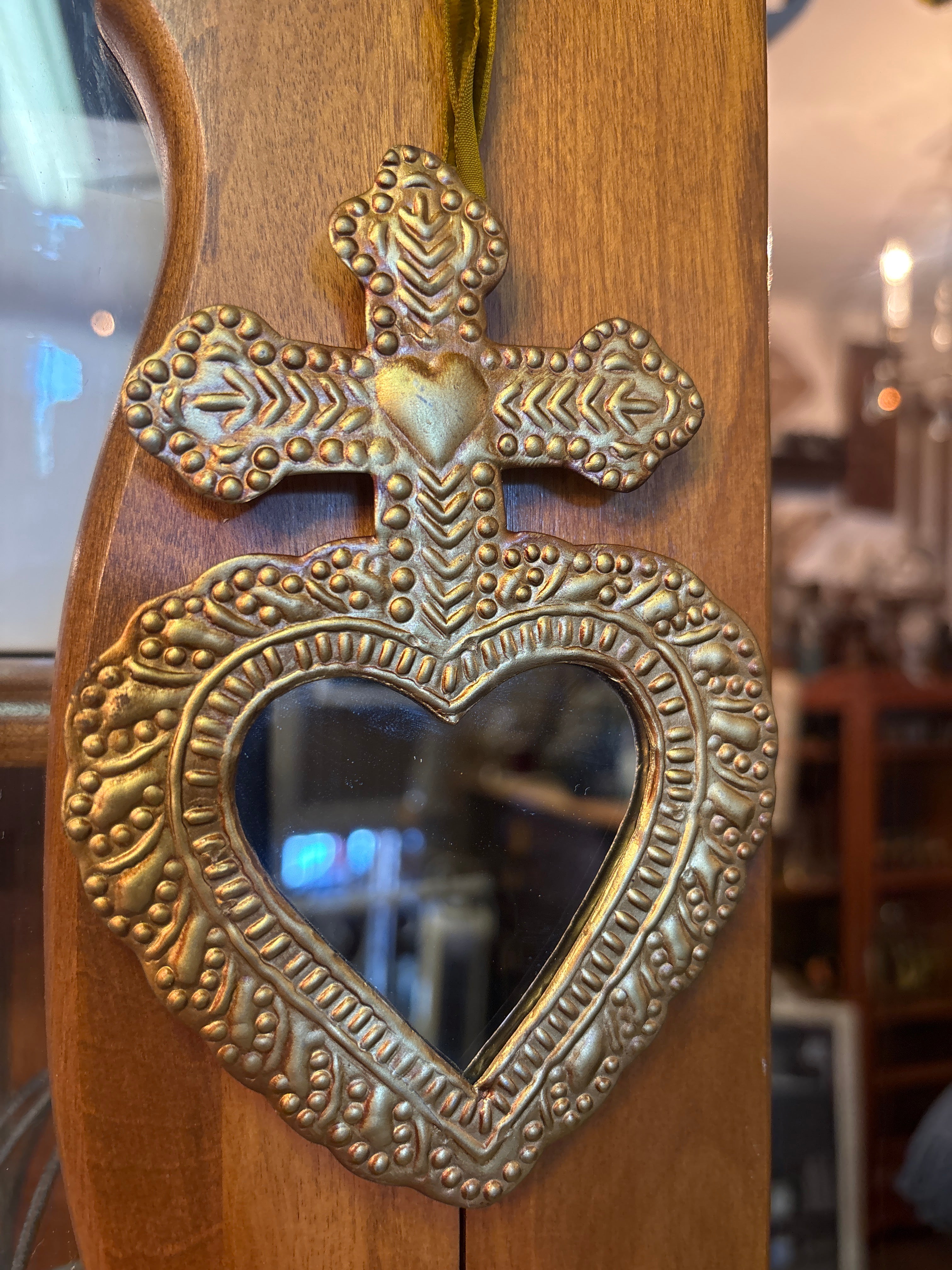 Metal Sacred Heart mirror