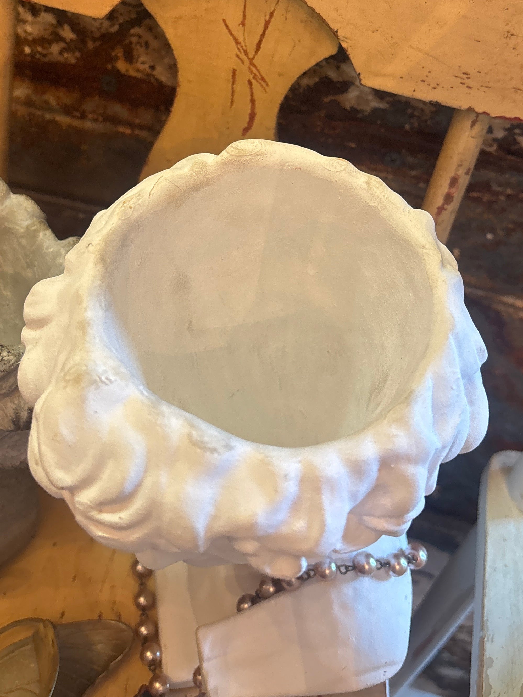 Flower pot head David concrete