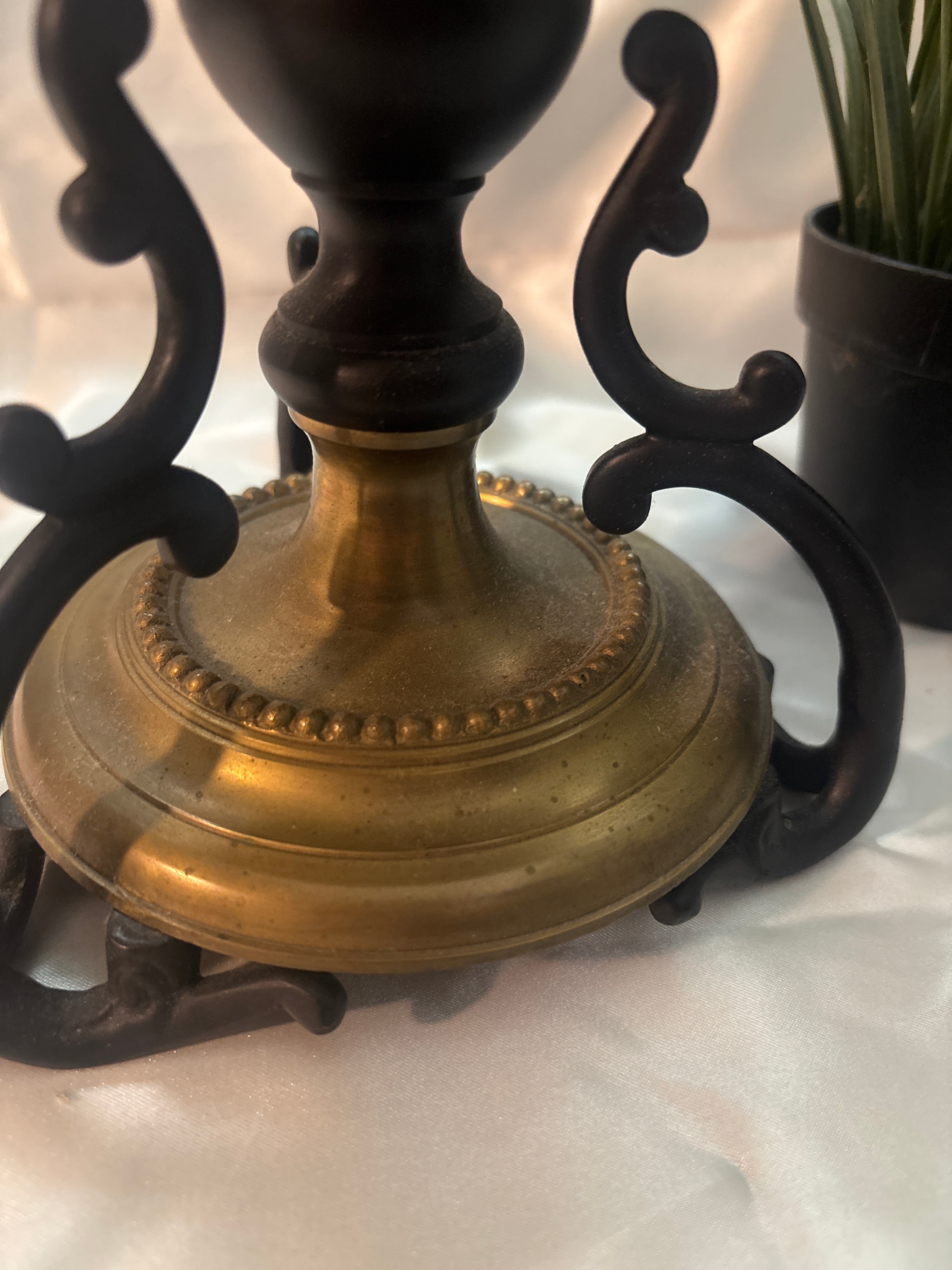 Antique brass candle holder,cup