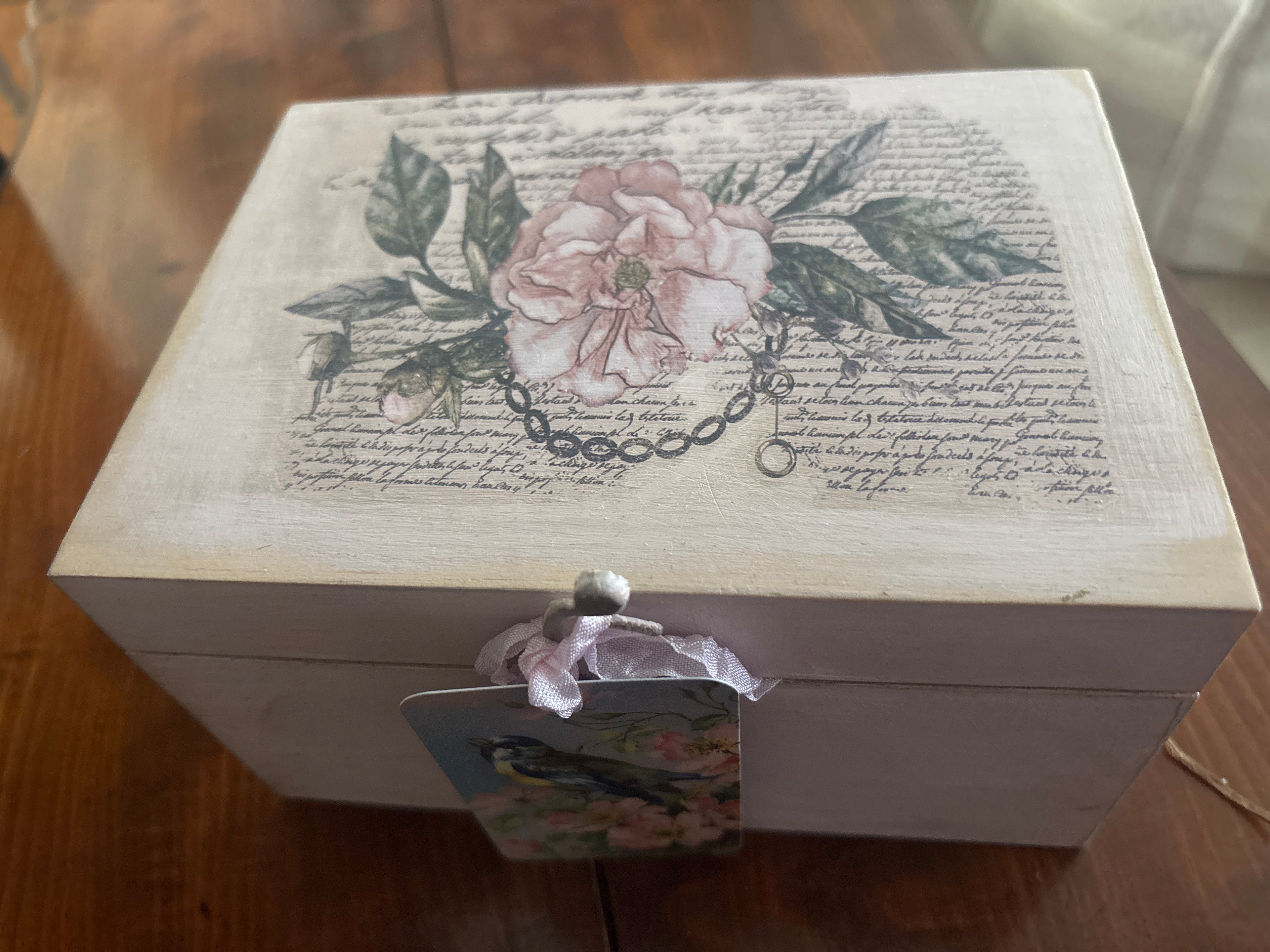 Beautiful hand painted jewelry box