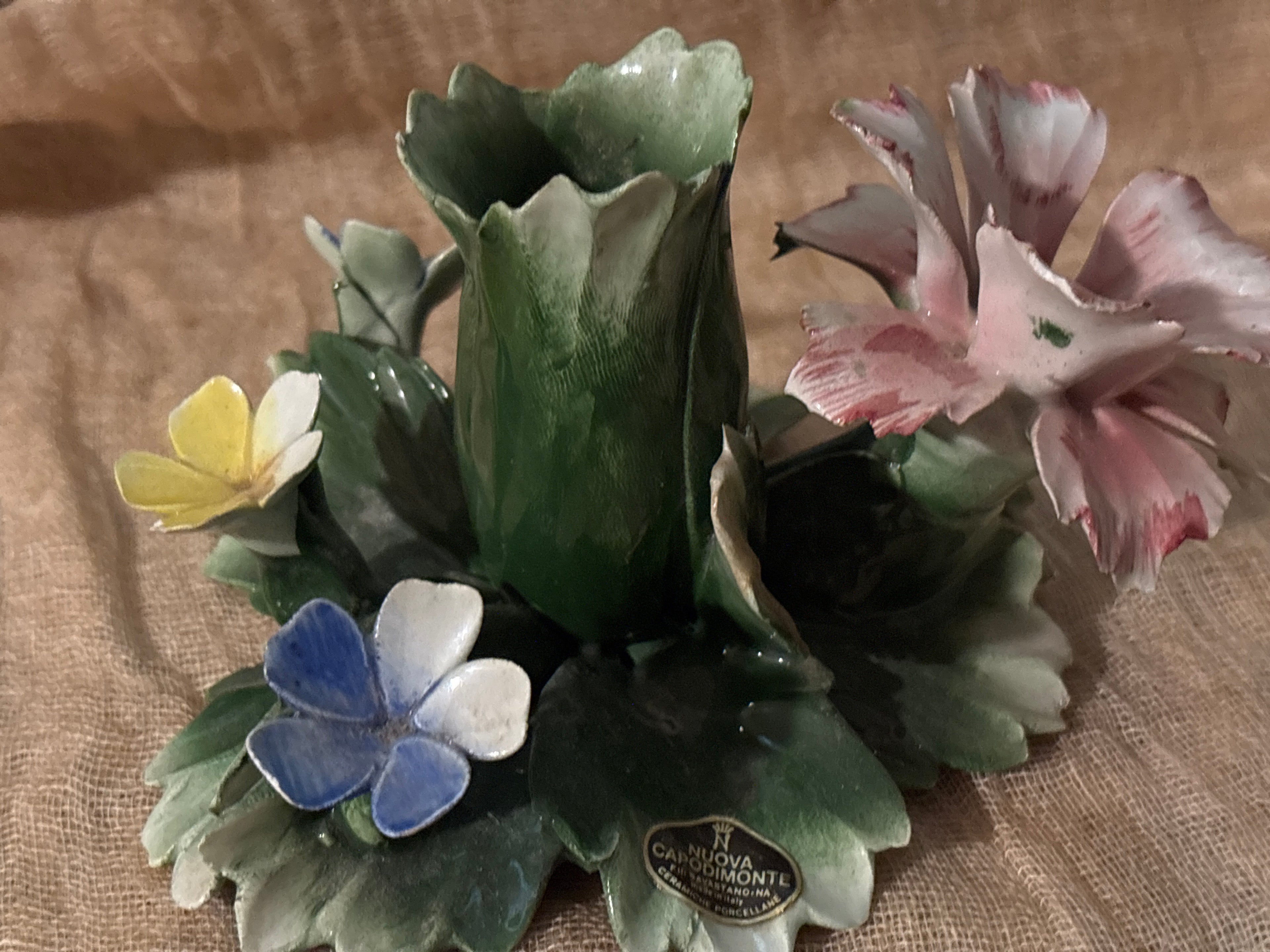 Vintage  Nuova capodimonte candle holder
