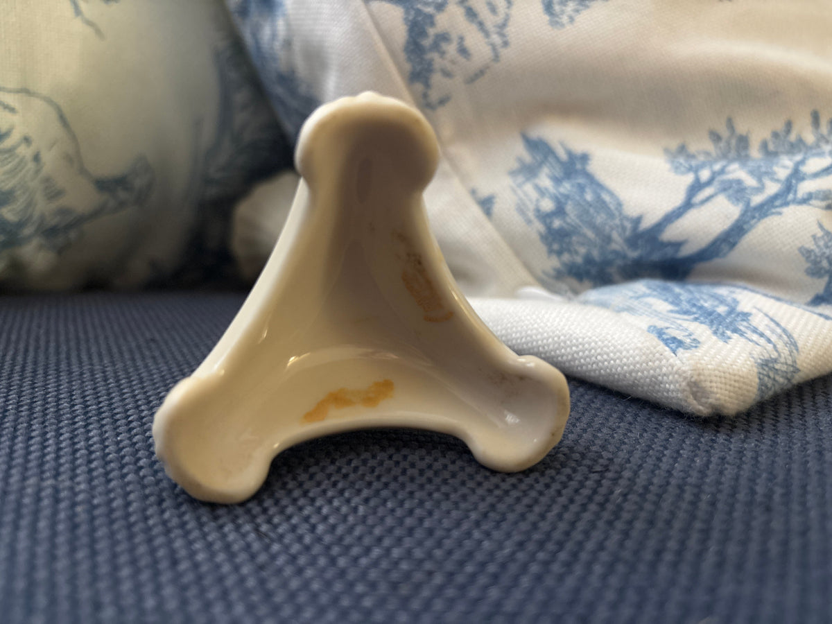 Vintage Lenox Ivory Porcelain Bud Vase with Gold Trim | Trumpet Footed Pedestal