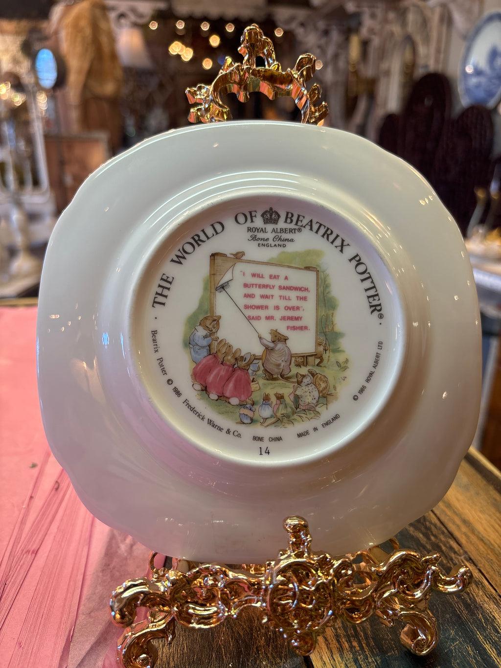 Vintage Mr Jeremy fisher royal albert plate the world of Beatrix potter