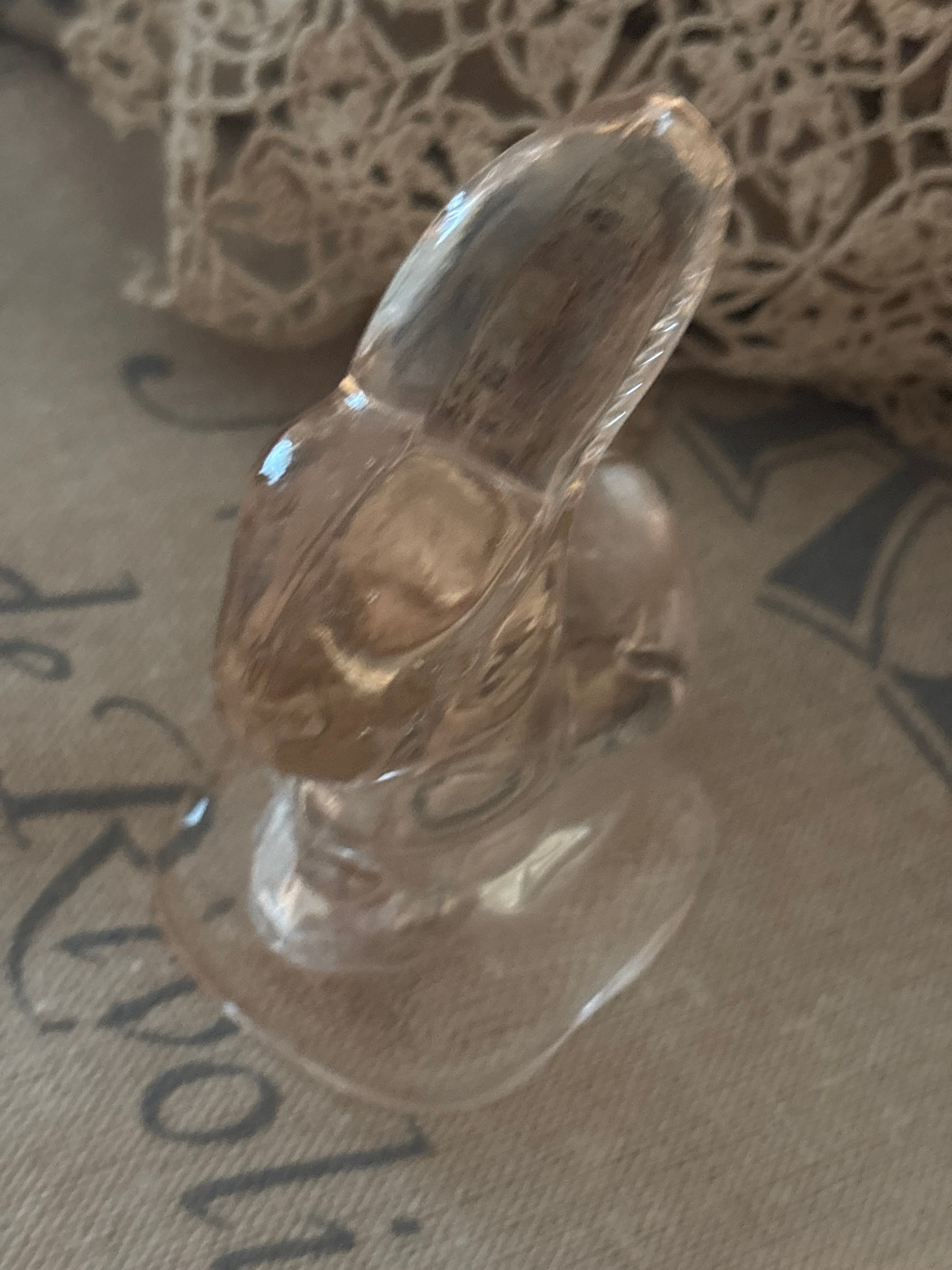 Vintage Fenton pink rabbit