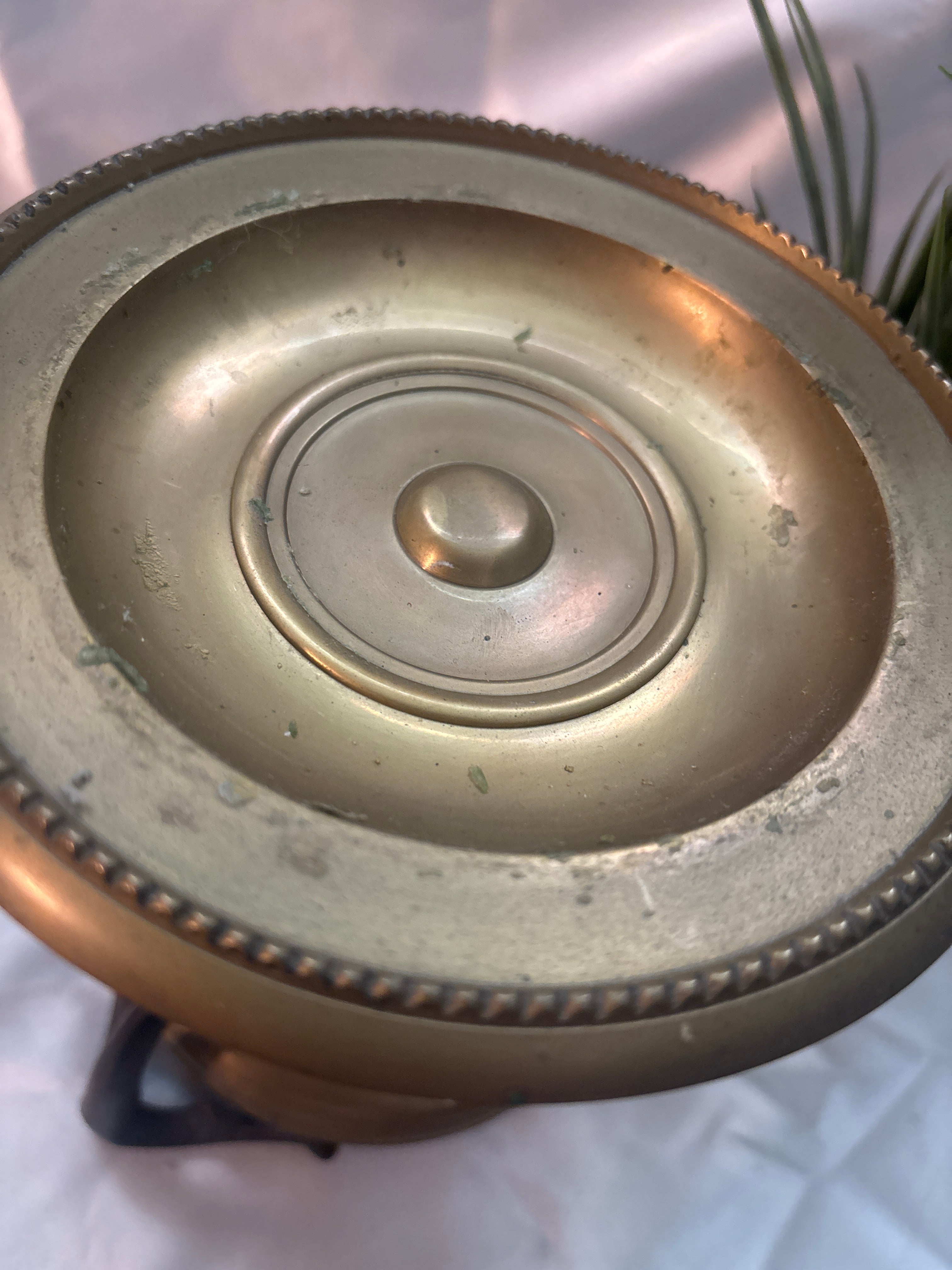 Antique brass candle holder,cup