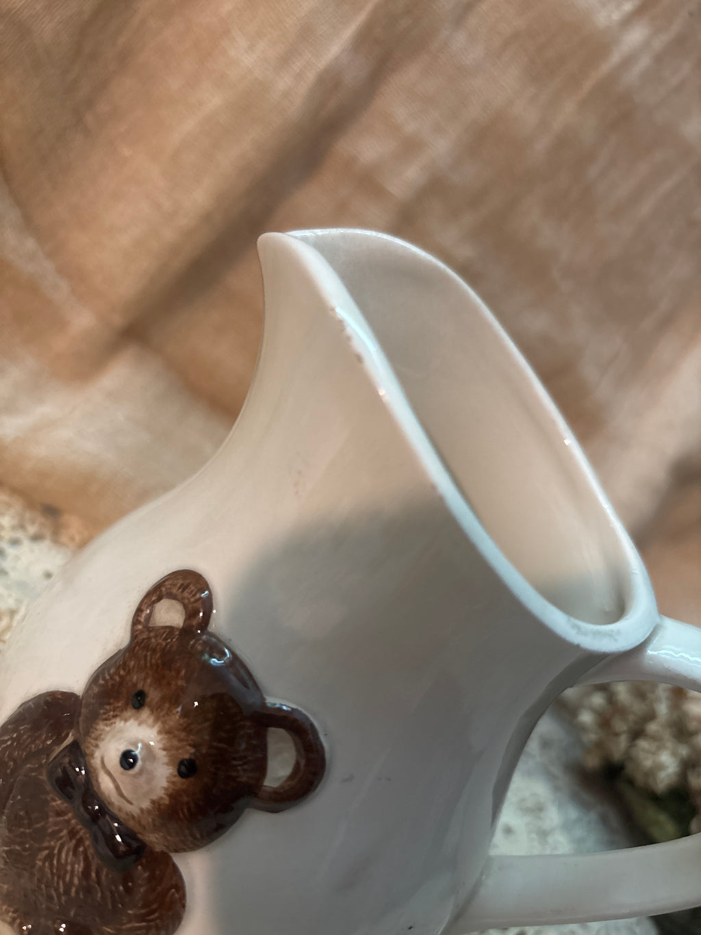 Vintage teddy bear pitcher Otagiri
