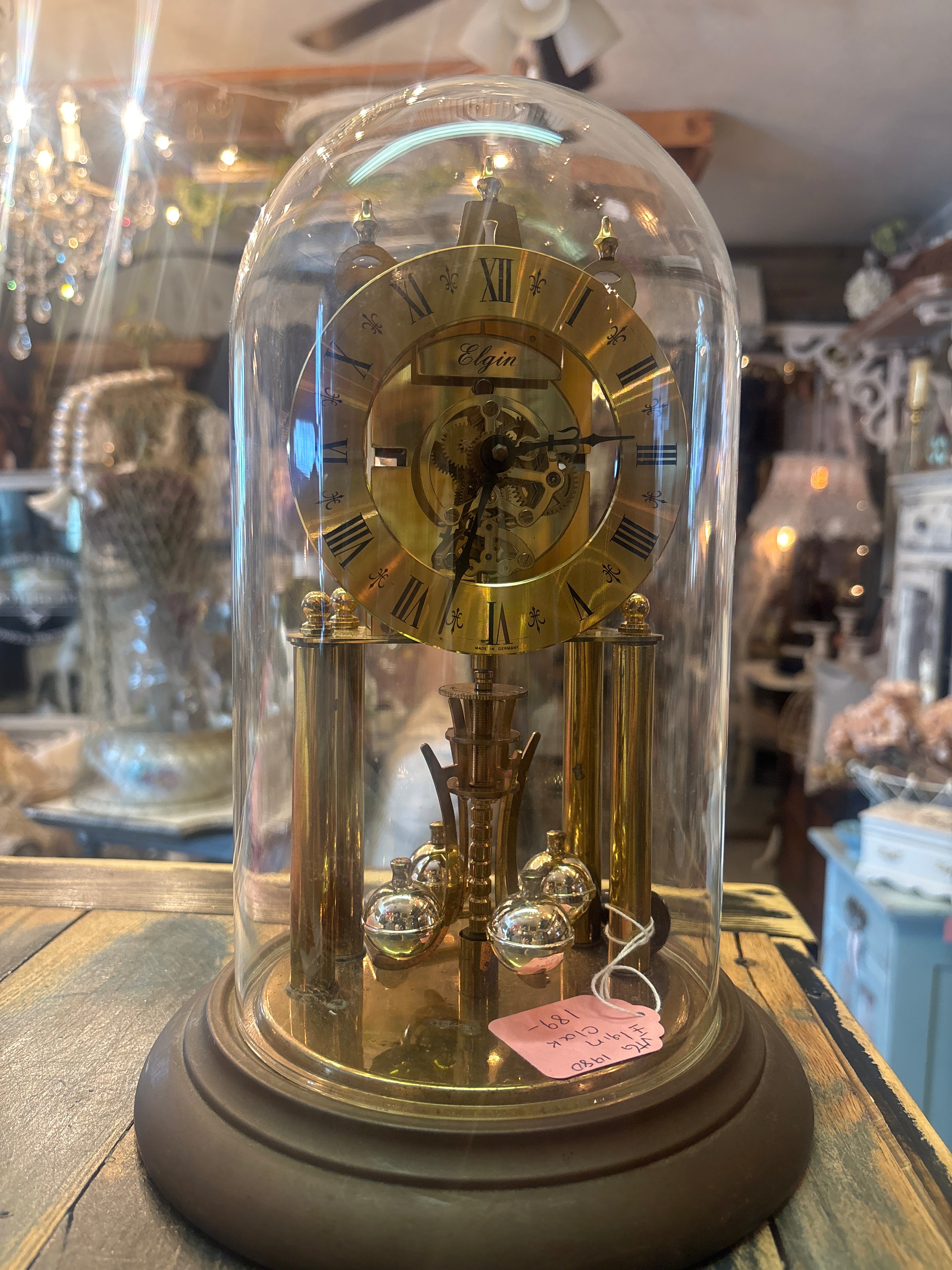 Vintage 1980s Elgin S Haller German Anniversary Torsion Clock