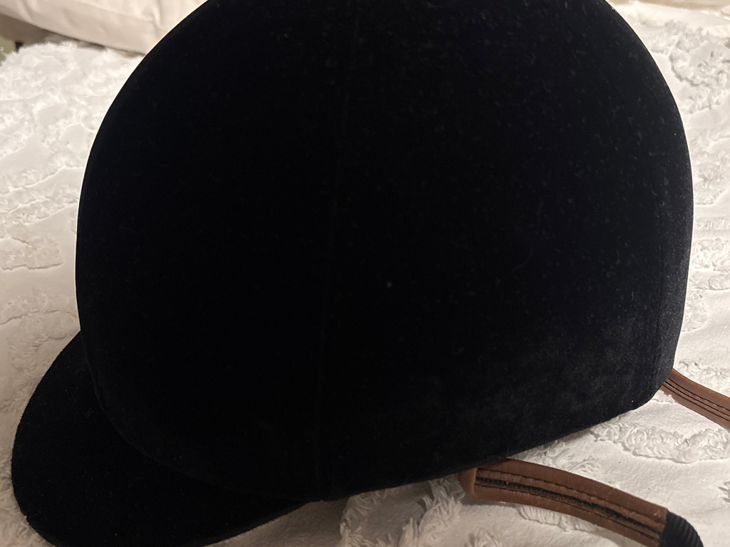 Vintage Black Velvet International Hunt Cap Horse Riding Helmet