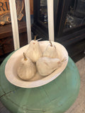 Decorative Whitewashed Pears in Bowl – Set of 4